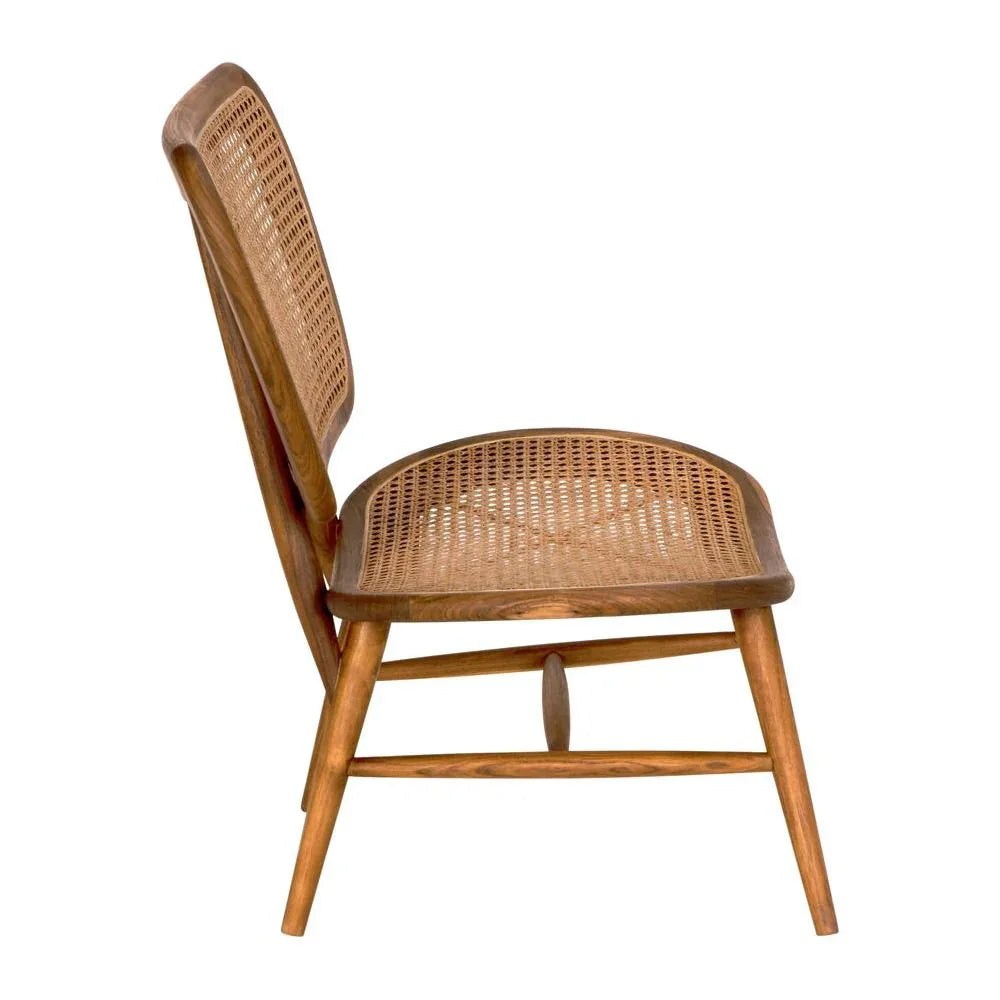 Marcie Teak Wood Framed Accent Chair - LOOMLAN - Noir - Accent Chairs