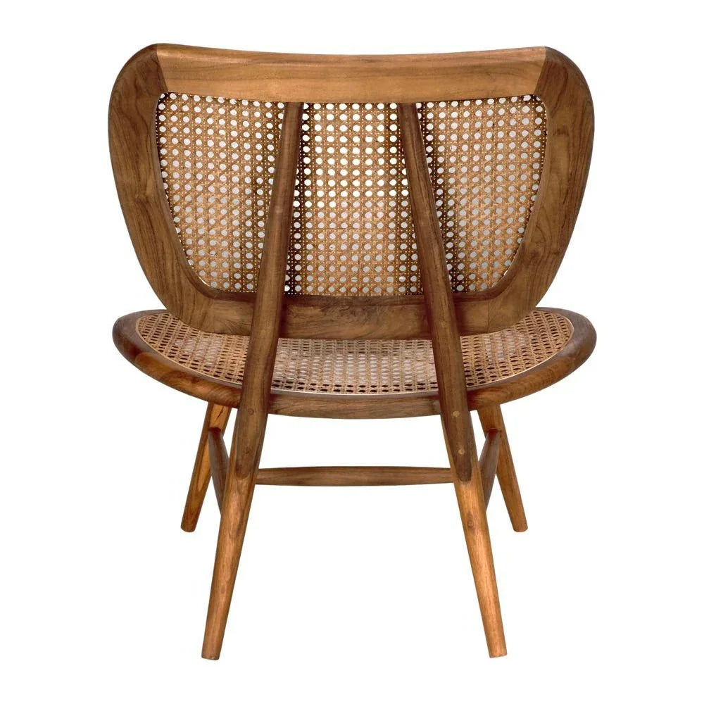 Marcie Teak Wood Framed Accent Chair - LOOMLAN - Noir - Accent Chairs