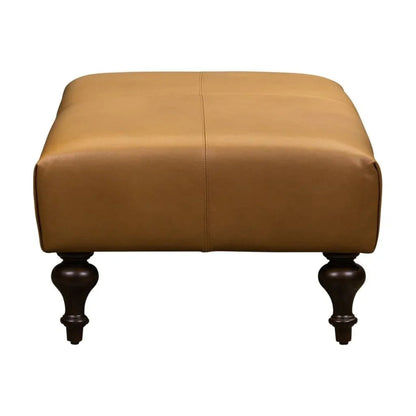 Marcoux Leather Comfortable Ottoman - LOOMLAN - Olivia + Quinn - Ottomans