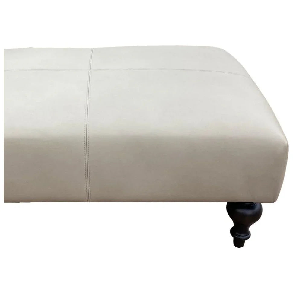 Marcoux Leather Comfortable Ottoman - LOOMLAN - Olivia + Quinn - Ottomans