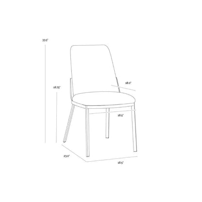 SUNPAN Marie Armless Dining Chair 2PC