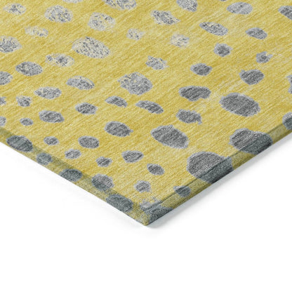 LOOMLAN Rugs Marilla Gold Washable Indoor-Outdoor Rug