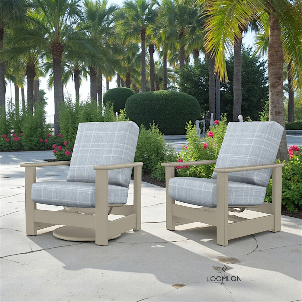 Leeward Deep Seat Stationary Arm Chair