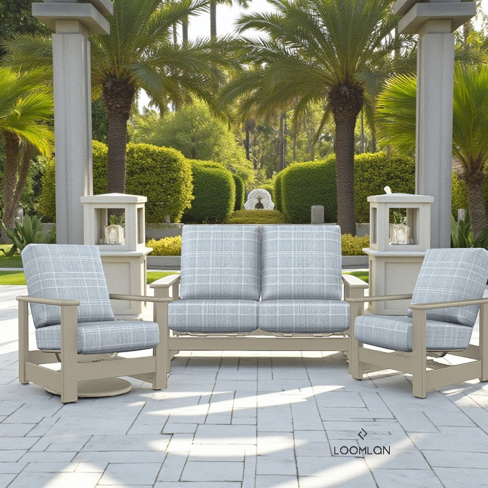 Leeward Deep Seat Swivel Hidden Motion Arm Chair