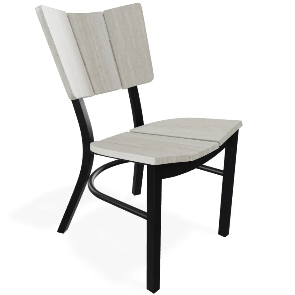 Marine Grade Polymer Aluminum Stacking Dining Chair - LOOMLAN - Telescope - Outdoor Dining Chairs