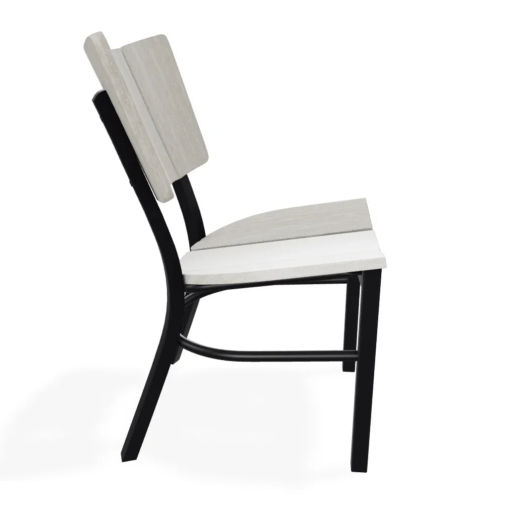 Marine Grade Polymer Aluminum Stacking Dining Chair - LOOMLAN - Telescope - Outdoor Dining Chairs