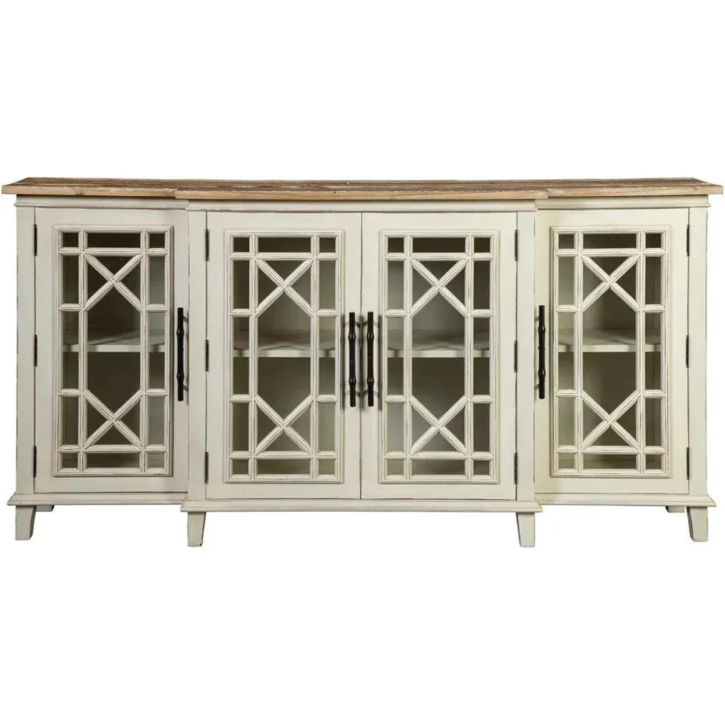 Marion Breakfront Designed Wooden Buffet - LOOMLAN - Furniture Classics - Buffets