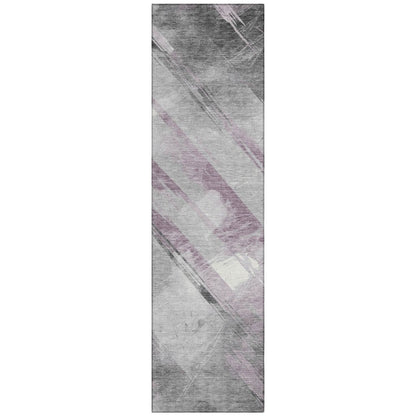 LOOMLAN Rugs Marisse Purple Washable Indoor-Outdoor Rug