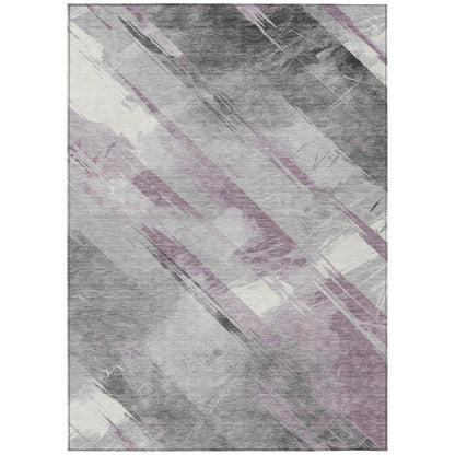 LOOMLAN Rugs Marisse Purple Washable Indoor-Outdoor Rug