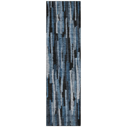 LOOMLAN Rugs Marrah Blue Washable Indoor-Outdoor Rug