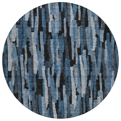LOOMLAN Rugs Marrah Blue Washable Indoor-Outdoor Rug