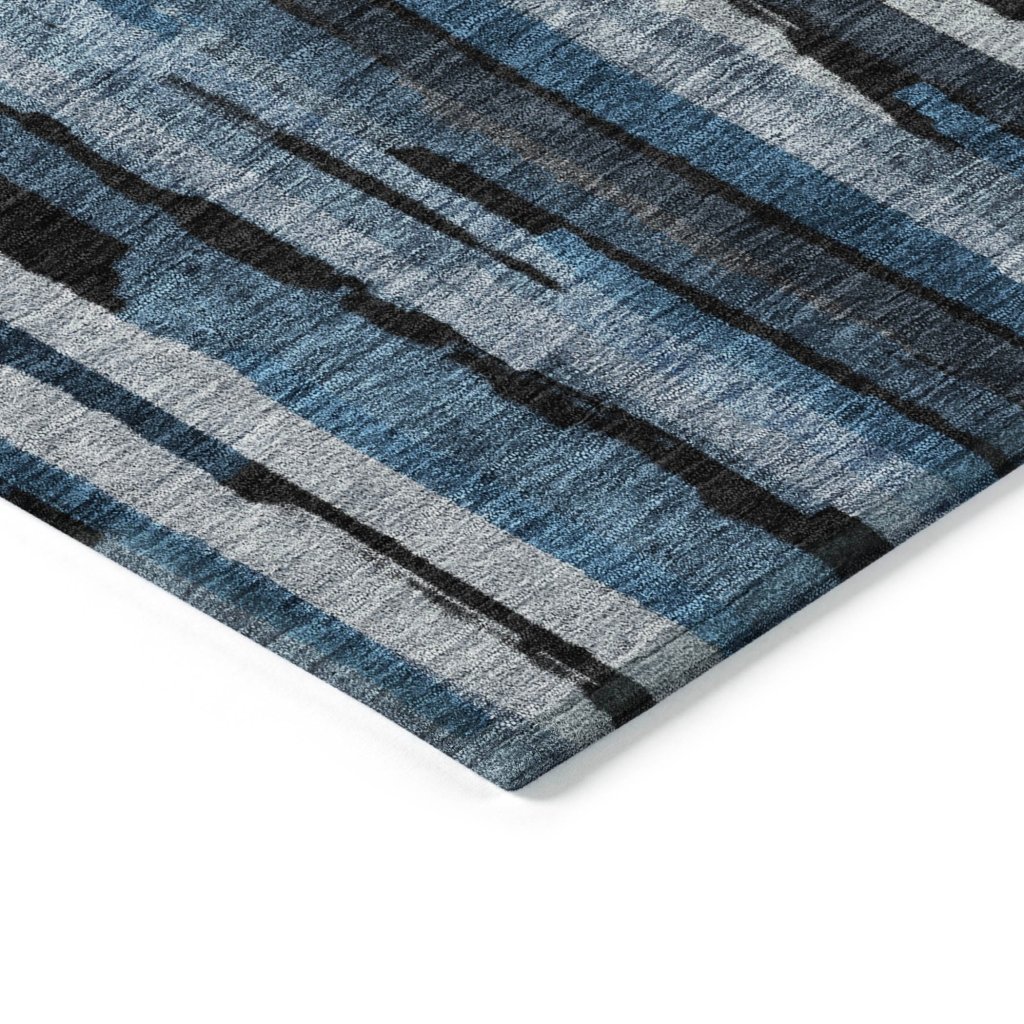 LOOMLAN Rugs Marrah Blue Washable Indoor-Outdoor Rug