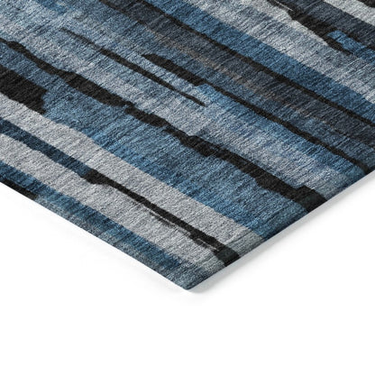 LOOMLAN Rugs Marrah Blue Washable Indoor-Outdoor Rug