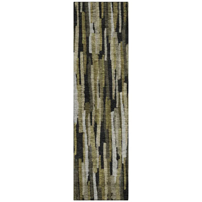 LOOMLAN Rugs Marrah Brown Washable Indoor-Outdoor Rug