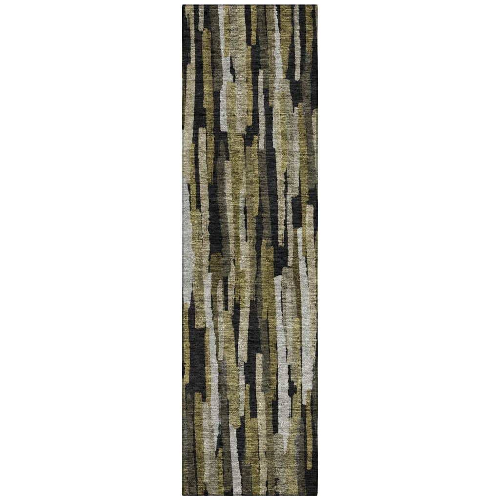 LOOMLAN Rugs Marrah Brown Washable Indoor-Outdoor Rug