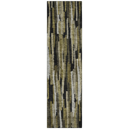 LOOMLAN Rugs Marrah Brown Washable Indoor-Outdoor Rug