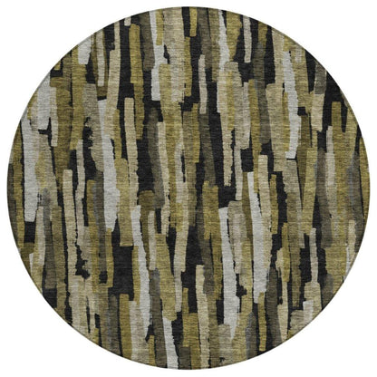 LOOMLAN Rugs Marrah Brown Washable Indoor-Outdoor Rug