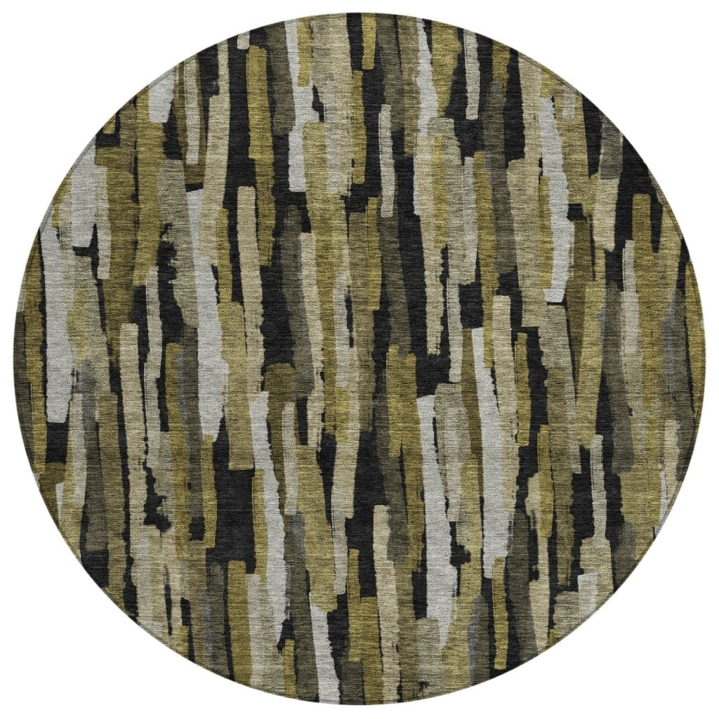 LOOMLAN Rugs Marrah Brown Washable Indoor-Outdoor Rug