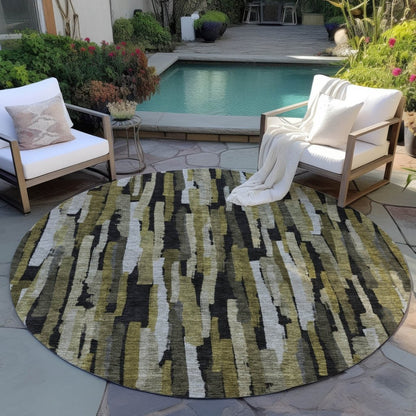 LOOMLAN Rugs Marrah Brown Washable Indoor-Outdoor Rug