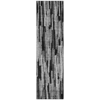 LOOMLAN Rugs Marrah Gray Washable Indoor-Outdoor Rug