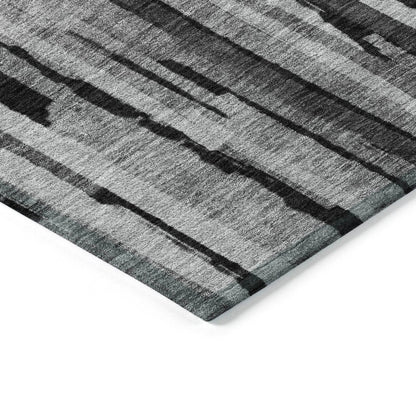 LOOMLAN Rugs Marrah Gray Washable Indoor-Outdoor Rug
