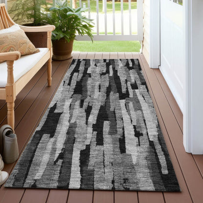LOOMLAN Rugs Marrah Gray Washable Indoor-Outdoor Rug