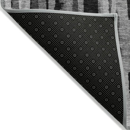 LOOMLAN Rugs Marrah Gray Washable Indoor-Outdoor Rug