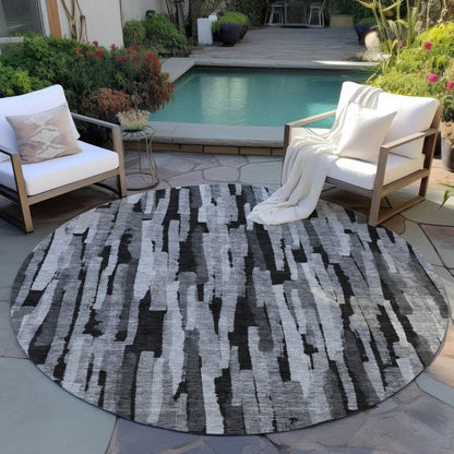 LOOMLAN Rugs Marrah Gray Washable Indoor-Outdoor Rug