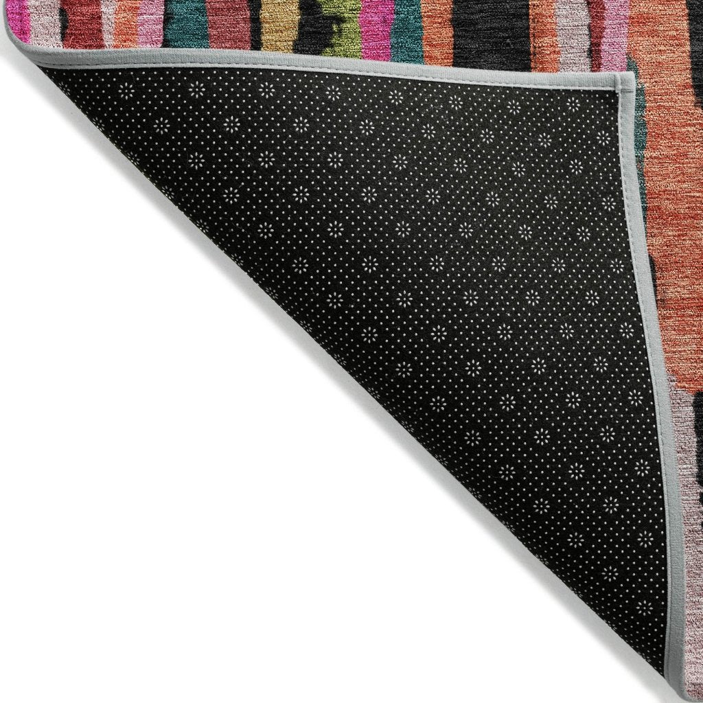 LOOMLAN Rugs Marrah Pink Washable Indoor-Outdoor Rug