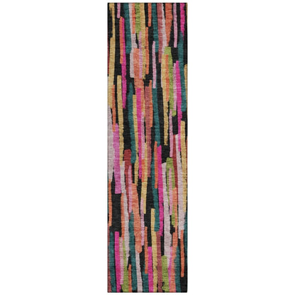 LOOMLAN Rugs Marrah Pink Washable Indoor-Outdoor Rug