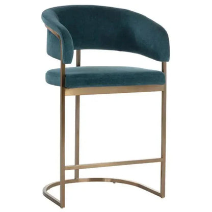 Marris Leather or Velvet Counter Stool