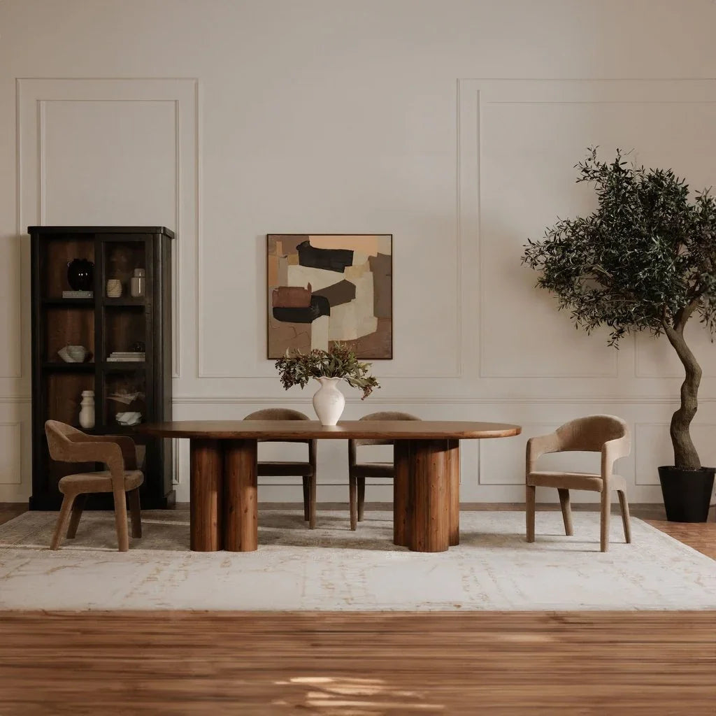 Martens With Arms Metal Dining Chair - LOOMLAN - Moe's Home - Dining Chairs