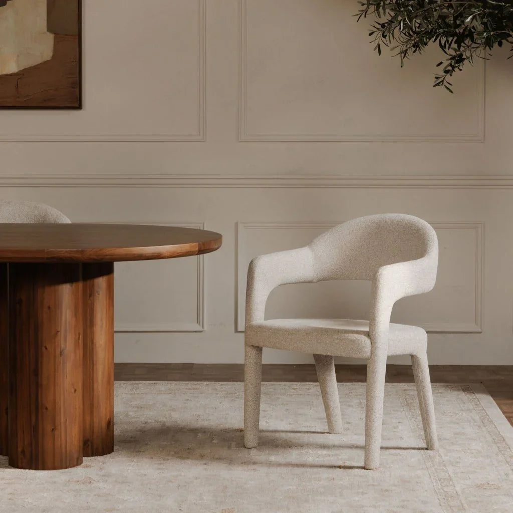 Martens With Arms Metal Dining Chair - LOOMLAN - Moe's Home - Dining Chairs