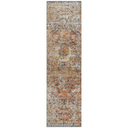 LOOMLAN Rugs Martha Orange Washable Indoor-Outdoor Rug