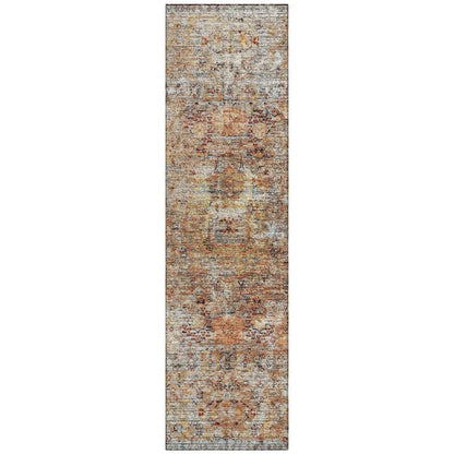 LOOMLAN Rugs Martha Orange Washable Indoor-Outdoor Rug