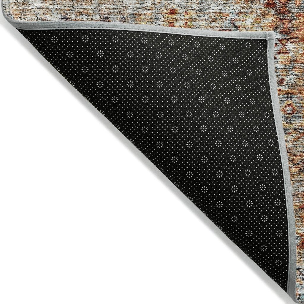 LOOMLAN Rugs Martha Orange Washable Indoor-Outdoor Rug