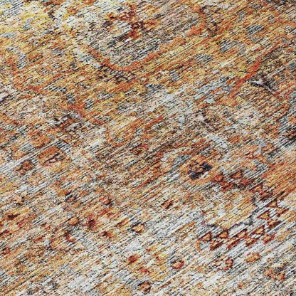 LOOMLAN Rugs Martha Orange Washable Indoor-Outdoor Rug