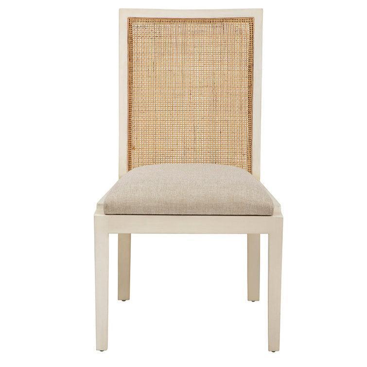 Matheson Linen Cream Armless Dining Chair - LOOMLAN - Furniture Classics - Dining Chairs