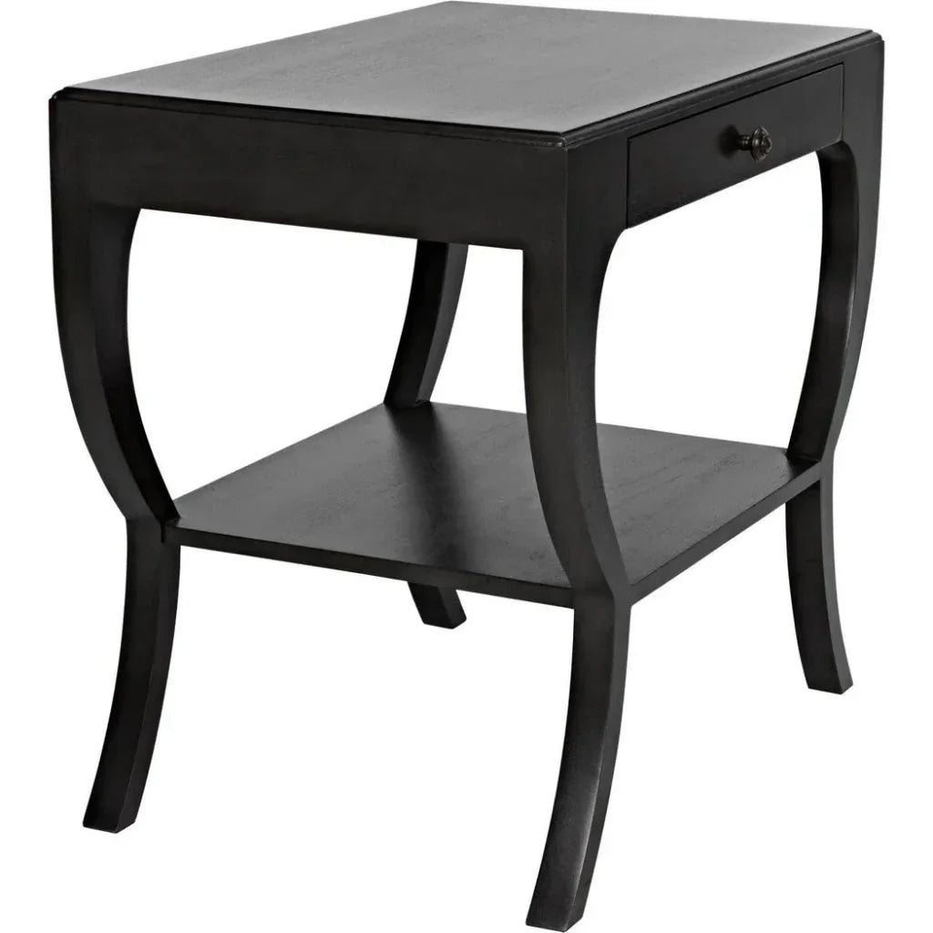 Noir Maude With Storage Side Table