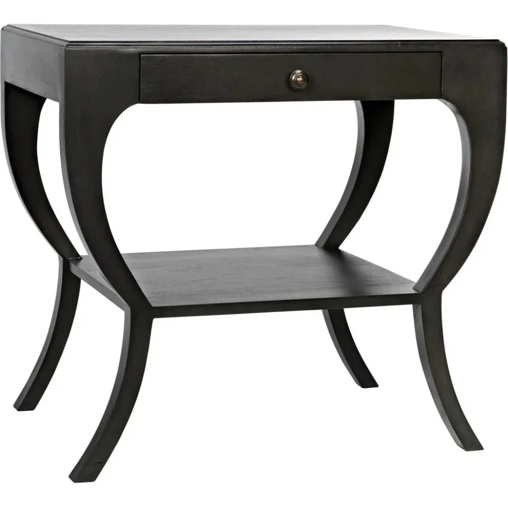 Noir Maude With Storage Side Table