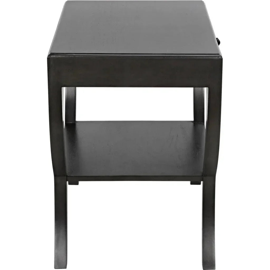 Noir Maude With Storage Side Table