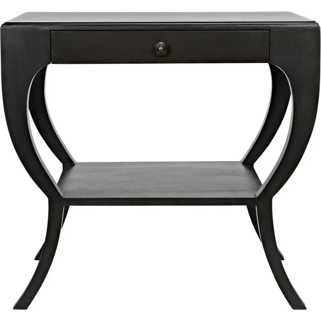 Noir Maude With Storage Side Table