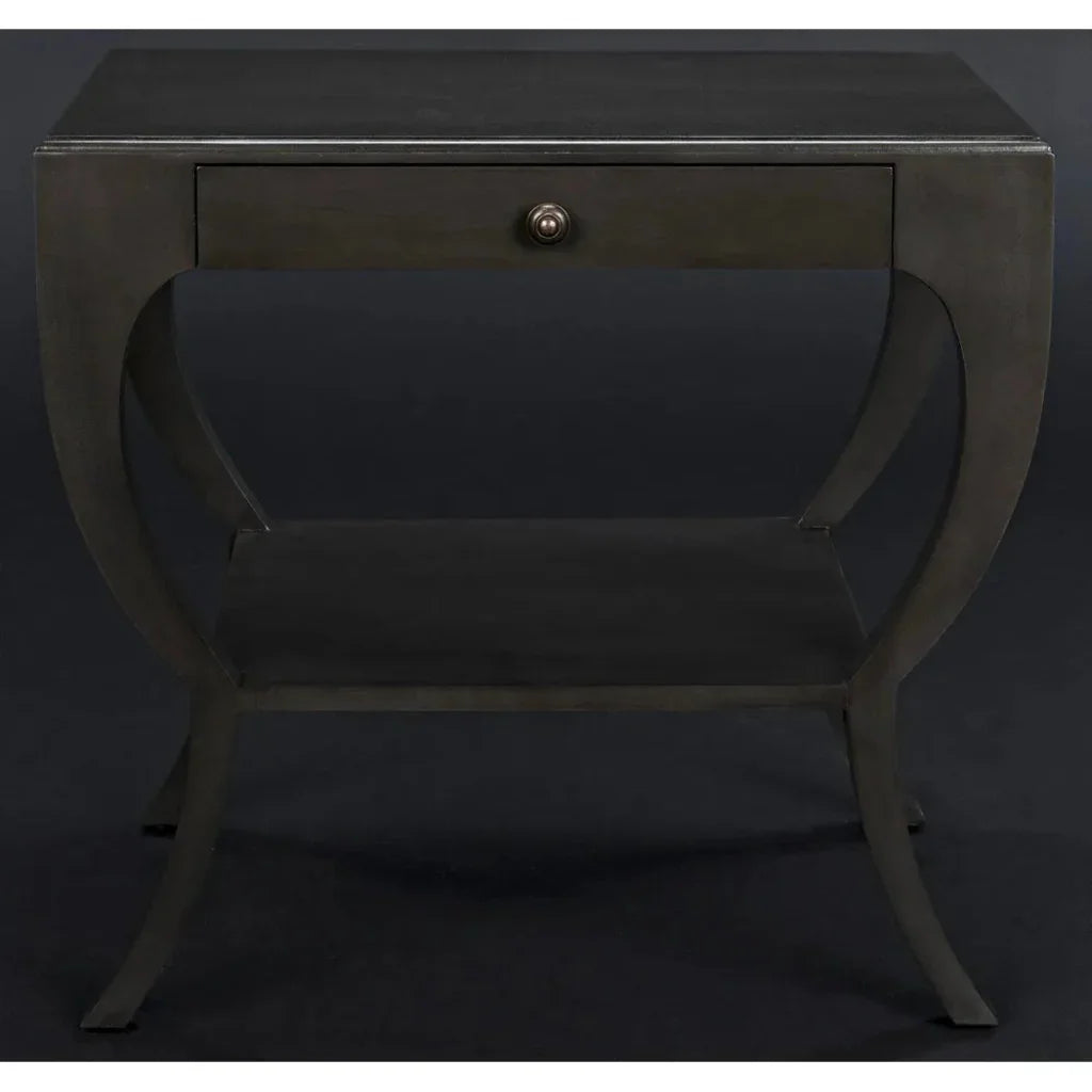 Noir Maude With Storage Side Table