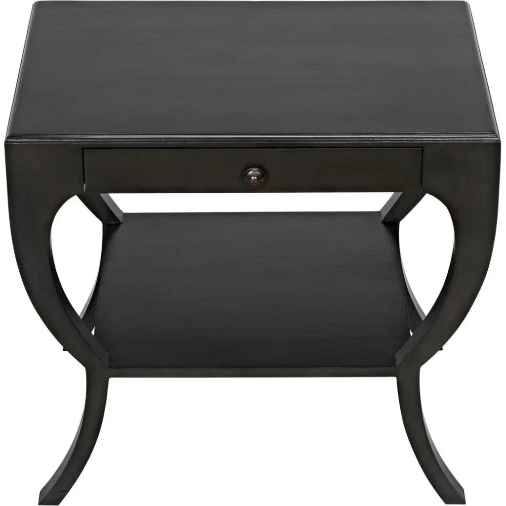 Noir Maude With Storage Side Table