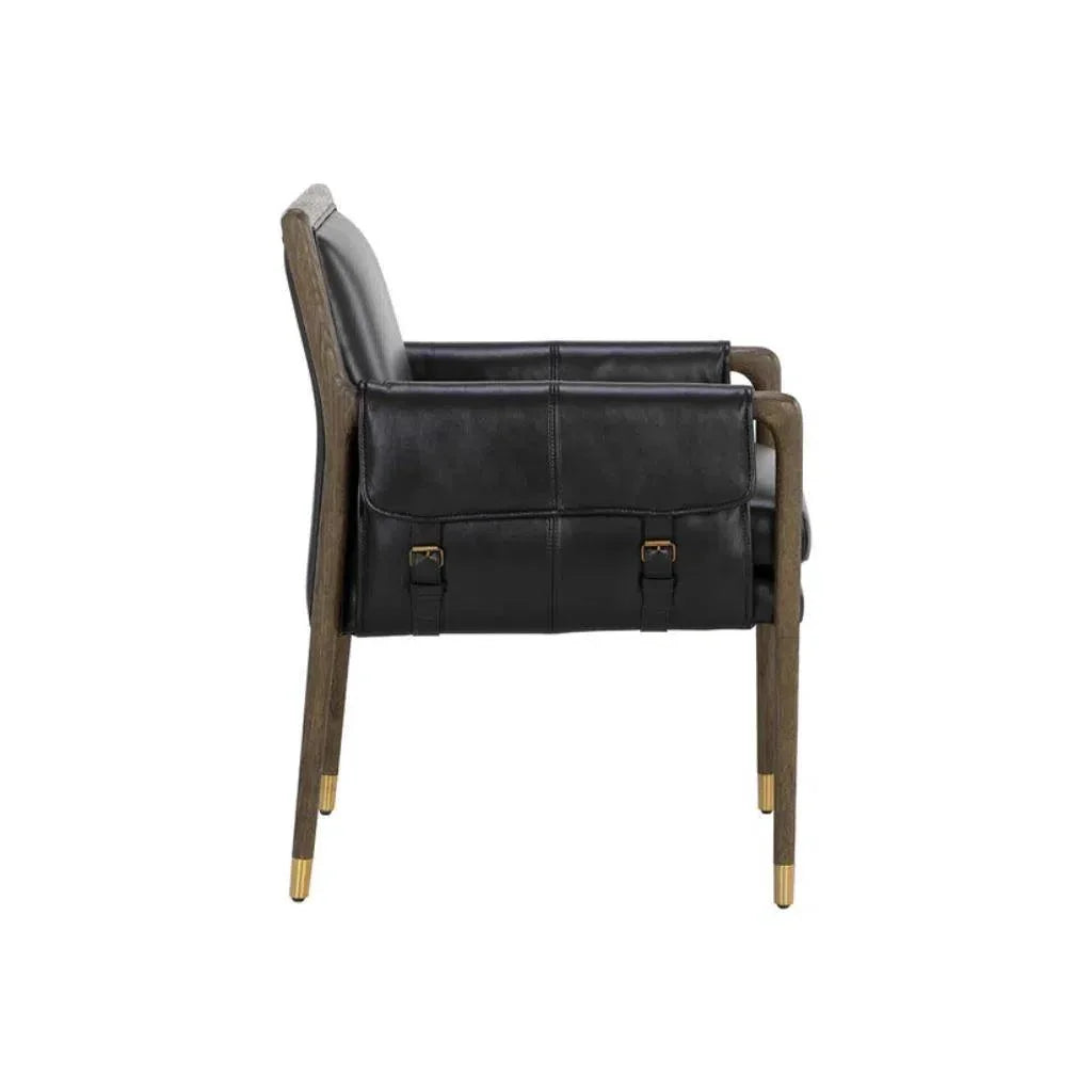SUNPAN Mauti Leather Modern Dining Armchair