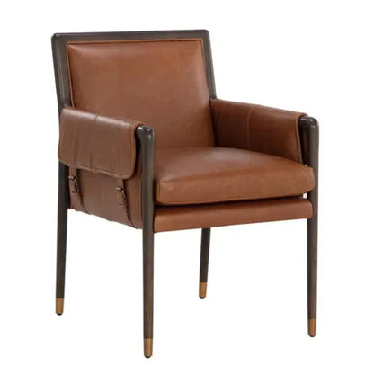 SUNPAN Mauti Leather Modern Dining Armchair