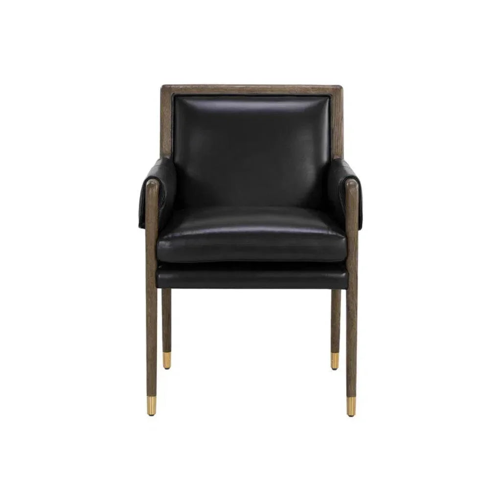 SUNPAN Mauti Leather Modern Dining Armchair