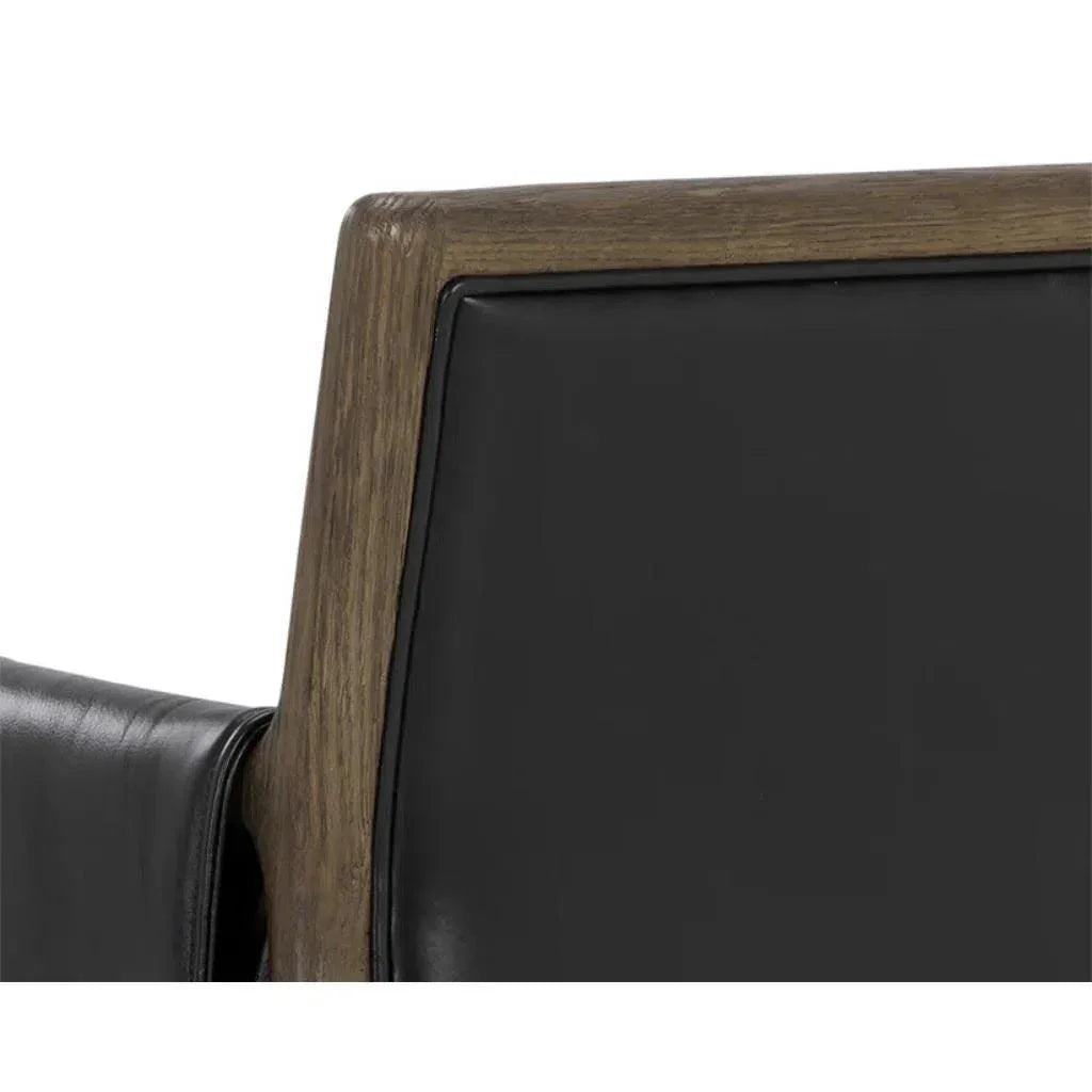 SUNPAN Mauti Leather Modern Dining Armchair