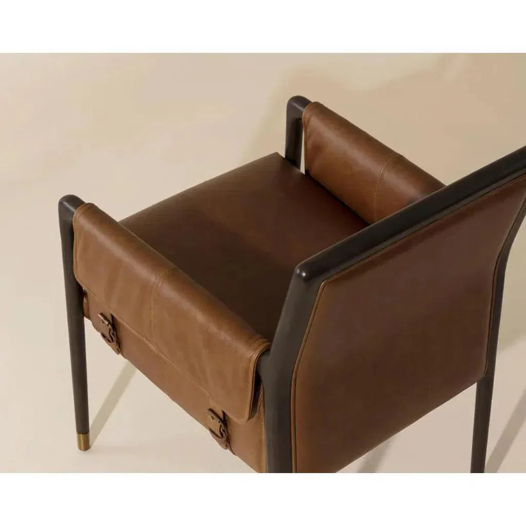 SUNPAN Mauti Leather Modern Dining Armchair