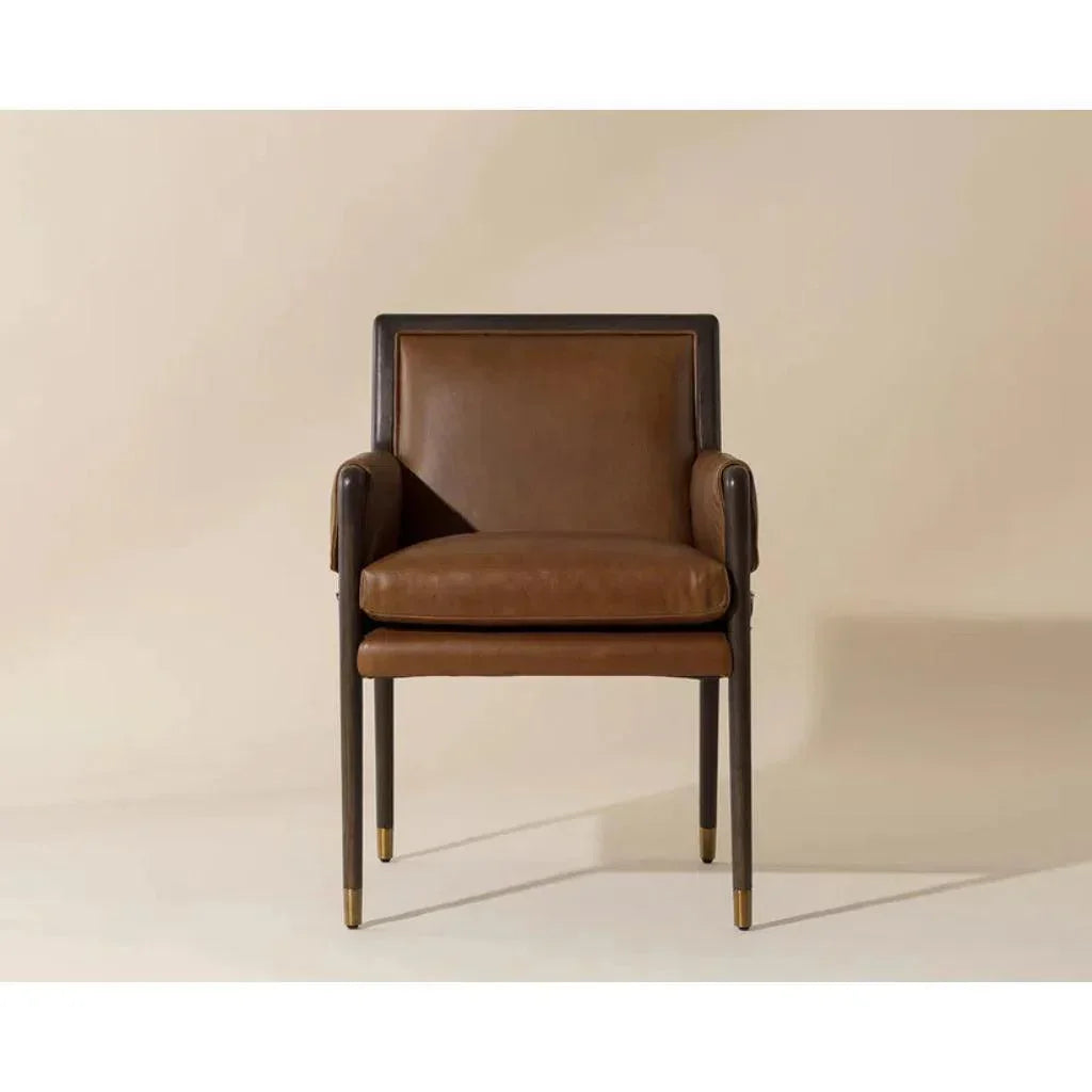SUNPAN Mauti Leather Modern Dining Armchair